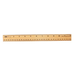 School Smart Metal Edge Wood Ruler, 12 Inches Item Number 015348