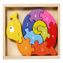 Image for BeginAgain Number Snail Learning Puzzle, 10 Pieces from School Specialty