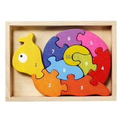 BeginAgain Number Snail Learning Puzzle, 10 Pieces, Item Number 2020165