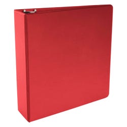 Image for School Smart Round Ring Binder, Polypropylene, 3 Inches, Red from School Specialty