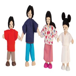 Image for PlanToys Wooden Doll Family, Asian, Set of 4 from School Specialty