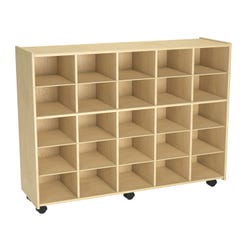 Image for Childcraft Mobile Cubby Unit With Locking Casters, 47-3/4 x 14-1/4 x 36 Inches from School Specialty