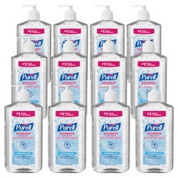 Image for Purell Advanced Hand Sanitizer, Pump Bottle, 20 Ounces, Clean Scent, Pack of 12 from School Specialty