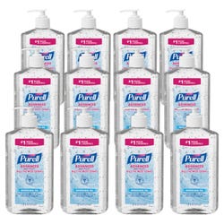 Image for Purell Advanced Hand Sanitizer, Pump Bottle, 20 Ounces, Clean Scent, Pack of 12 from School Specialty