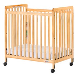 Image for Foundations SafetyCraft Fixed Side Slatted Panel Compact Crib, 39 x 26-1/4 x 39 Inches, Natural from School Specialty
