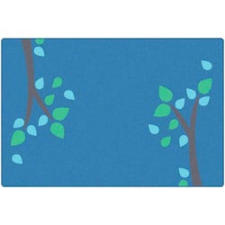 Image for Carpets for Kids KIDSoft Branching Out Rug, 4 x 6 Feet, Rectangle, Blue from School Specialty