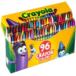 Image for Crayola Standard Sized Crayons in Hinged Box with Sharpener, Set of 96 from School Specialty