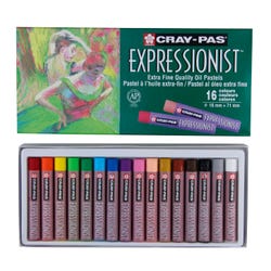 Sakura Cray-Pas Expressionist Oil Pastels, Assorted Colors, Set of 16 Item Number 244107