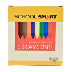 Image for School Smart Crayons, Standard Size, Assorted Colors, Set of 8 from School Specialty