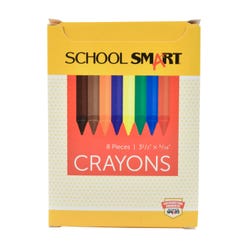 Image for School Smart Crayons, Standard Size, Assorted Colors, Set of 8 from School Specialty
