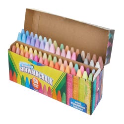 Image for Crayola Washable Sidewalk Chalk, Assorted Colors, Set of 64 from School Specialty
