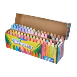 Image for Crayola Washable Sidewalk Chalk, Assorted Colors, Set of 64 from School Specialty