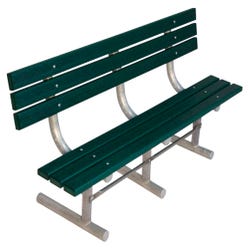 Image for UltraSite Recycled Plastic Park Bench with Back from School Specialty