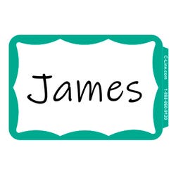 Image for C-Line Adhesive Name Badges, 3-1/2 x 2-1/4 Inches, Green Border, Pack of 100 from School Specialty