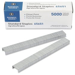 Image for Business Source Standard Staples, Chisel Point, 210 Strip, Pack of 5, SR from School Specialty