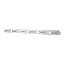 Image for Safco Nail Head Coat Hook, 10 Pounds/Hook, Satin Aluminum, 36 x 2-5/8 x 2 Inches, 6 Hook from School Specialty