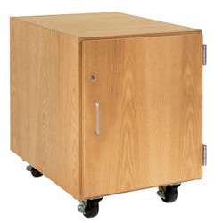 Image for Diversified Woodcrafts M Series Mobile Storage Cabinet, 24 x 22 x 24 Inches, Locked Door, Chemical Resistant UV Finish from School Specialty