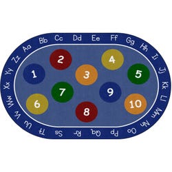 Image for Childcraft Numbers and Alphabet Carpet, Oval from School Specialty