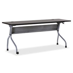 Image for Lorell Espresso/Silver Training Table, Silver Base, 72 x 23.5 x 29.5 inches from School Specialty