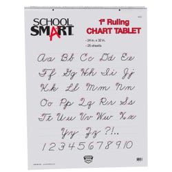 School Smart Chart Paper Pad, 32 x 24 Inches, 1 Inch Rule, 25 Sheets Item Number 085327