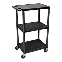 Image for AV Cart, Three Shelf, Molded Plastic, 24 x 18 x 42 Inches from School Specialty
