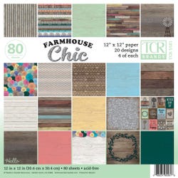 Teacher Created Resources Farmhouse Chic Project Paper, 12 x 12 Inches, 80 Sheets, Item Number 2104245
