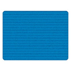 Image for Carpets for Kids KIDSoft Subtle Stripes Solid Carpet, 4 x 6 Feet, Rectangle, Primary Blue from School Specialty