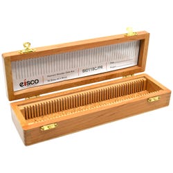 Image for Eisco Labs Wooden Slide Box, With Double Clasp Lid, Holds 50 Geological Slides from School Specialty
