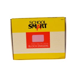 Image for School Smart Block Erasers, Large, Pink, Pack of 40 from School Specialty
