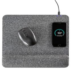 Image for Allsop 2-in-1 Wireless Charging Mouse Pad, Plush, Gray from School Specialty