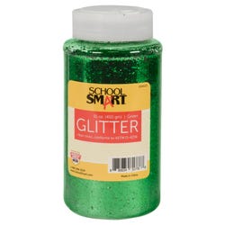 School Smart Craft Glitter, 1 Pound Jar, Green 2004133