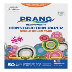 Image for Prang Medium Weight Construction Paper, 9 x 12 Inches, Yellow, 50 Sheets from School Specialty
