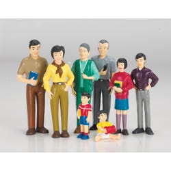 Marvel Education Play Figures, Asian Family, Set of 8 Vinyl Figurines Item Number 521458