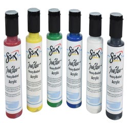 Image for Sax Heavy Body Acrylic Paint, 2 Ounce Bottles, Assorted Colors, Set of 6 from School Specialty