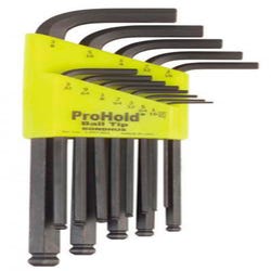 Image for BONDHUS ProHold 13-Piece Ball End L-Wrench Hex Key Set - English, 0.05 - 3/8 in, Protanium Steel, Yellow, Set of 13 from School Specialty