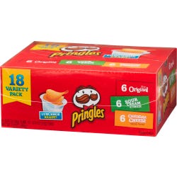 Image for Pringles Crisps Grab 'N Go Variety Pack, Pack of 18 from School Specialty