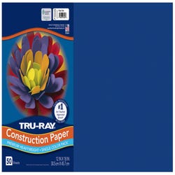 Image for Tru-Ray Sulphite Construction Paper, 12 x 18 Inches, Royal Blue, 50 Sheets from School Specialty