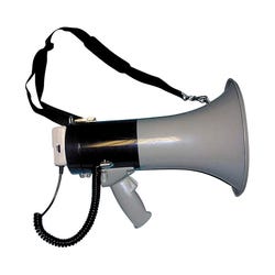 Image for Tatco TCO27900 25 W Adjustable Volume Hand Light-Weight Megaphone, 800 yd Range, Gray/Blue from School Specialty