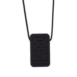 Image for Chewigem Chew Necklace Geo Tag, Black from School Specialty