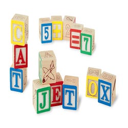 Image for Melissa & Doug Traditional ABC/123 Blocks Set, 50 Pieces from School Specialty