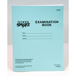 School Smart Examination Blue Book with 24 Pages, 7 x 8-1/2 Inches, Pack of 50 Books 085463