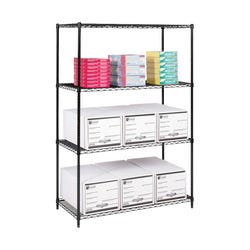 Image for Safco Wire Shelving, Black, 48 W x 24 D in from School Specialty
