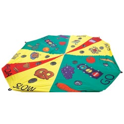 Image for CATCH 19 Foot Go Slow Whoa Nutrition Parachute, Each from School Specialty
