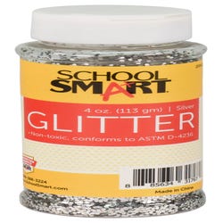 Image for School Smart Craft Glitter, 4 Ounce Jar, Silver from School Specialty