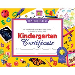 Image for Hayes Kindergarten Certificate, 11 x 8-1/2 inches, Paper, Pack of 30 from School Specialty