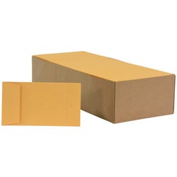 School Smart Coin Envelopes, 28 lb, 3-1/8 x 5-1/2 Inches, Kraft, Brown, Pack of 500 2013906