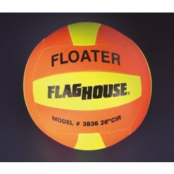 FlagHouse Superlight Floater Volleyball, 8 Inches, Orange/Yellow 2120450