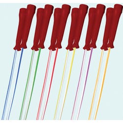 Image for ExerRopes Licorice Speed Rainbow 8 feet Striped Jump Ropes with Red Handles, Set of 6 from School Specialty
