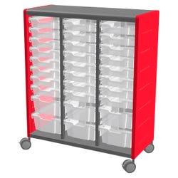 Image for Classroom Select Geode Tall Cabinet, Triple Wide with 30 Totes from School Specialty