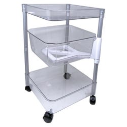 Dial Industries 3-Tier Cart, Clear 2132970